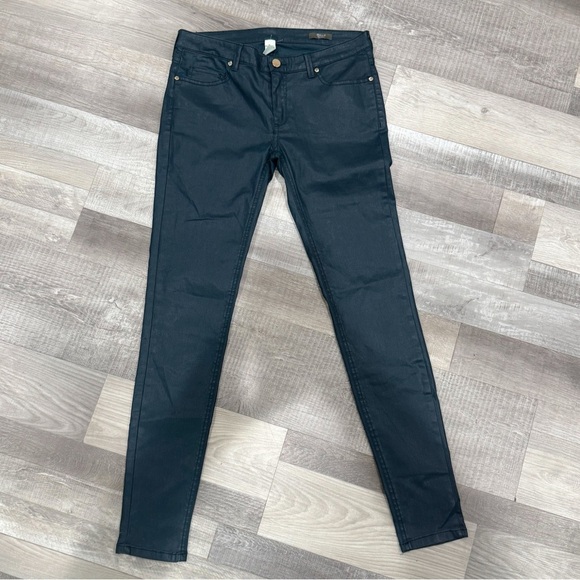 Mango Jeans coated “belle skinny” blue wax/ coated skinny ❤️ - Picture 3 of 8